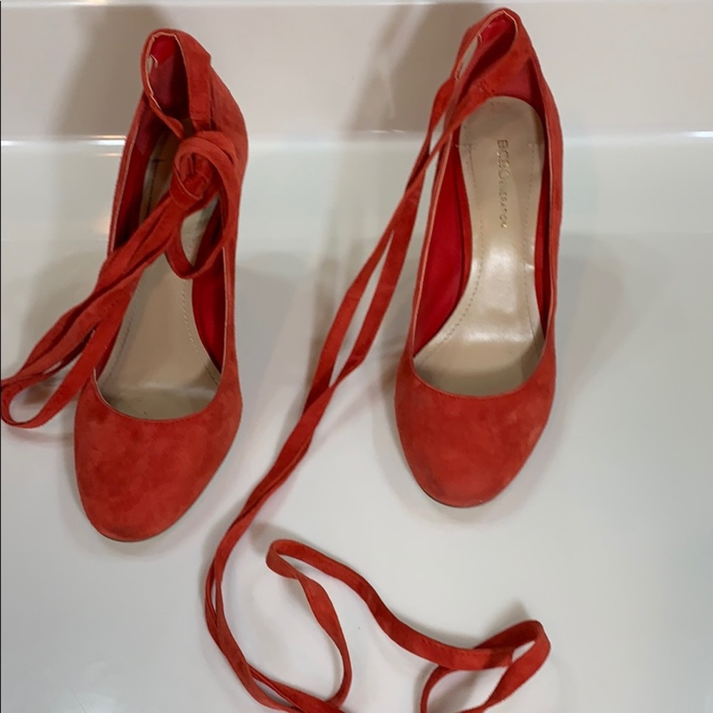 Red BCBG pumps